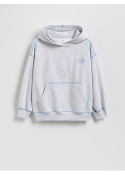 Reserved - Bluza oversize z haftem - jasnoszary ze sklepu Reserved w kategorii Bluzy dziewczęce - zdjęcie 189262008