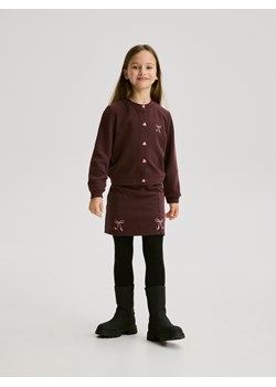Reserved - Dzianinowy komplet - ciemnobrązowy ze sklepu Reserved w kategorii Bluzy dziewczęce - zdjęcie 189262155