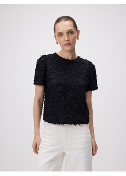Reserved - Bluzka z aplikacjami - czarny ze sklepu Reserved w kategorii Bluzki damskie - zdjęcie 189262278