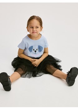 Reserved - T-shirt z aplikacją - jasnoniebieski ze sklepu Reserved w kategorii Bluzki dziewczęce - zdjęcie 189262625