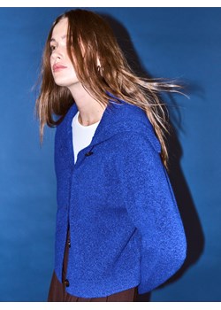 Reserved - Kardigan z kołnierzem - niebieski ze sklepu Reserved w kategorii Swetry damskie - zdjęcie 189263036