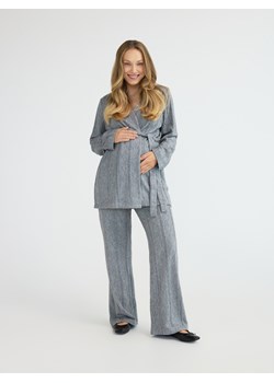 Reserved - Dzianinowe spodnie z wiskozą - szary ze sklepu Reserved w kategorii Spodnie damskie - zdjęcie 189263196