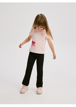 Reserved - Prążkowane spodnie flare - czarny ze sklepu Reserved w kategorii Spodnie dziewczęce - zdjęcie 189263295