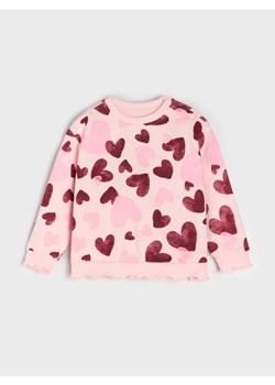 Sinsay - Bluza crewneck ze wzorem w serca - różowy ze sklepu Sinsay w kategorii Bluzy i swetry - zdjęcie 189264715