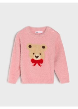 Sinsay - Świąteczny sweter z misiem i kokardą - różowy ze sklepu Sinsay w kategorii Bluzy i swetry - zdjęcie 189264785
