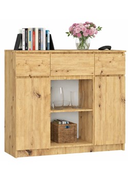 Komoda minimalistyczna do salonu dąb artisan M6-R01 ze sklepu Edinos.pl w kategorii Komody - zdjęcie 189264887
