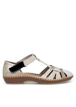 Sandały Rieker M1650-60 Beżowy ze sklepu eobuwie.pl w kategorii Sandały damskie - zdjęcie 189264956