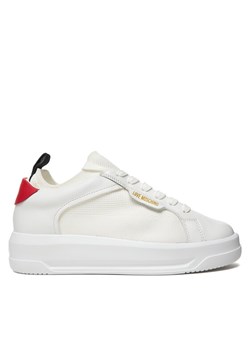 LOVE MOSCHINO Sneakersy JA15055G1OIZ010B Biały ze sklepu MODIVO w kategorii Buty sportowe damskie - zdjęcie 189266745