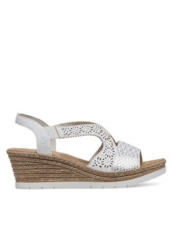 Rieker Sandały 61916-80 Biały ze sklepu MODIVO w kategorii Sandały damskie - zdjęcie 189266859
