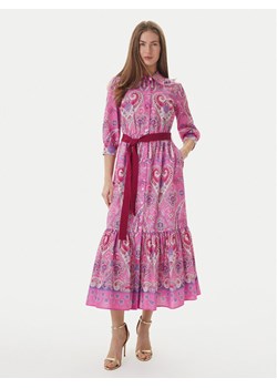 Luisa Spagnoli Sukienka koszulowa Pampa 543211 Różowy Regular Fit ze sklepu MODIVO w kategorii Sukienki - zdjęcie 189266889