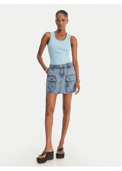 Juicy Couture Top Thin Strap JCWLV126308 Błękitny Slim Fit ze sklepu MODIVO w kategorii Bluzki damskie - zdjęcie 189266928