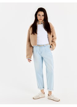Mohito - Jeansy chino slim z paskiem - niebieski ze sklepu Mohito w kategorii Jeansy damskie - zdjęcie 189268676