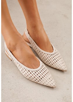 Beżowe Plecione Sandały z Noskiem w Szpic i Odkrytą Piętą Safire ze sklepu born2be.pl w kategorii Sandały damskie - zdjęcie 189269866