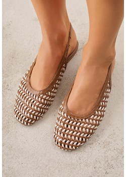 Brązowe Plecione Sandały Typu Slingback Ellariell ze sklepu renee.pl w kategorii Balerinki - zdjęcie 189270018