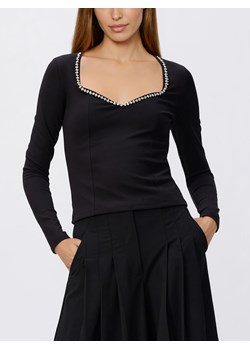 Reserved - Bluzka z błyszczącą aplikacją - czarny ze sklepu Reserved w kategorii Bluzki damskie - zdjęcie 189270205