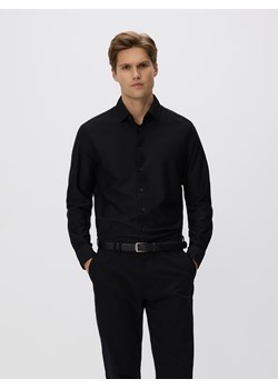 Reserved - Koszula slim fit z bawełną - czarny ze sklepu Reserved w kategorii Koszule męskie - zdjęcie 189270248