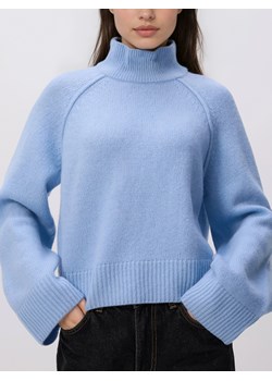 Reserved - Wełniany sweter z golfem - jasnoniebieski ze sklepu Reserved w kategorii Swetry damskie - zdjęcie 189270309