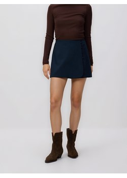Reserved - Spódnico-szorty z dodatkiem wiskozy - granatowy ze sklepu Reserved w kategorii Szorty - zdjęcie 189270357