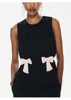 Reserved - Bluzka z kokardkami - czarny ze sklepu Reserved w kategorii Bluzki damskie - zdjęcie 189270395