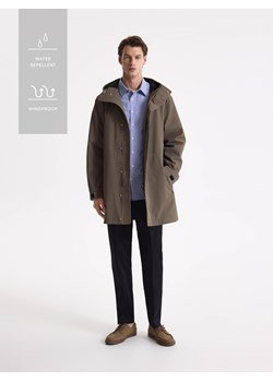 Reserved - Kurtka parka z kapturem - ciemnozielony ze sklepu Reserved w kategorii Kurtki męskie - zdjęcie 189270877