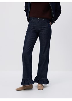Reserved - Jeansy z falbankami - granatowy ze sklepu Reserved w kategorii Jeansy damskie - zdjęcie 189270929