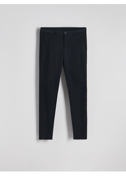 Reserved - Spodnie chino slim fit w kratę - czarny ze sklepu Reserved w kategorii Spodnie męskie - zdjęcie 189271046