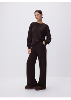 Reserved - Bluza z modalem - ciemnobrązowy ze sklepu Reserved w kategorii Bluzy damskie - zdjęcie 189271155