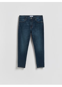 Reserved - Jeansy carrot slim z efektem sprania - granatowy ze sklepu Reserved w kategorii Jeansy męskie - zdjęcie 189271638