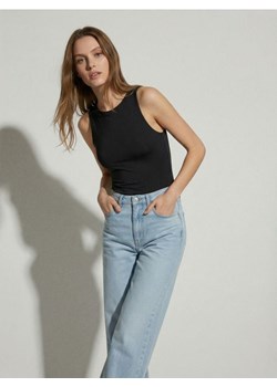 Sinsay - Body na ramiączkach z okrągłym dekoltem - czarny ze sklepu Sinsay w kategorii Bluzki damskie - zdjęcie 189272927