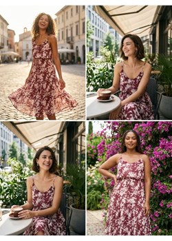 Sinsay - Sukienka midi an ramiączkach z kwiatowym wzorem - wielobarwny ze sklepu Sinsay w kategorii Sukienki - zdjęcie 189272957