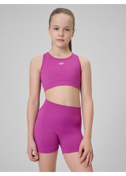 Dziewczęcy biustonosz treningowy 4F 4FJRSS26USBAF280 - różowy ze sklepu Sportstylestory.com w kategorii Bielizna dziecięca - zdjęcie 189273918