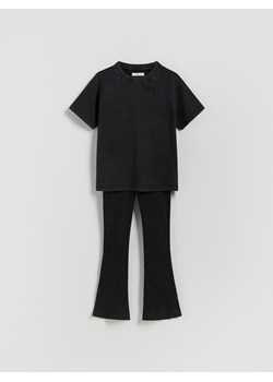 Reserved - Bawełniany komplet - czarny ze sklepu Reserved w kategorii Spodnie dziewczęce - zdjęcie 189274746