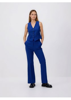 Reserved - Spodnie flare z kantem - niebieski ze sklepu Reserved w kategorii Spodnie damskie - zdjęcie 189274886