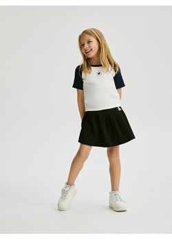 Reserved - T-shirt z wypukłym nadrukiem - granatowy ze sklepu Reserved w kategorii Bluzki dziewczęce - zdjęcie 189275208