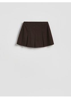 Reserved - Plisowane spódnico-szorty - ciemnobrązowy ze sklepu Reserved w kategorii Spódnice - zdjęcie 189275245