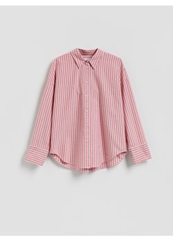 Reserved - Koszula z bawełny oxford - czerwony ze sklepu Reserved w kategorii Koszule damskie - zdjęcie 189275276