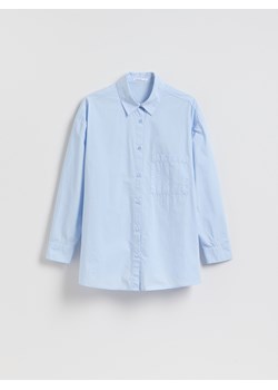 Reserved - Bawełniana koszula z kieszenią - jasnoniebieski ze sklepu Reserved w kategorii Koszule damskie - zdjęcie 189275295