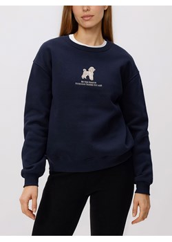 Reserved - Bluza z haftem - granatowy ze sklepu Reserved w kategorii Bluzy damskie - zdjęcie 189275789
