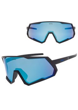 Duże okulary przeciwsłoneczne sportowe GOG E608-1 czarny/granat ze sklepu Stylion w kategorii Okulary przeciwsłoneczne męskie - zdjęcie 189276317