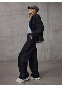 Mohito - Krótka marynarka oversize - granatowy ze sklepu Mohito w kategorii Marynarki damskie - zdjęcie 189276399