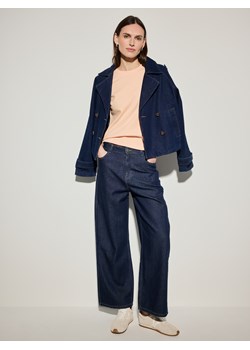 Mohito - Brzoskwiniowy t-shirt z merceryzowanej bawełny - brzoskwiniowy ze sklepu Mohito w kategorii Bluzki damskie - zdjęcie 189276468