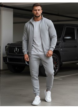 Dres męski jasnoszary Dstreet AX0732 ze sklepu DSTREET.PL w kategorii Dresy męskie - zdjęcie 189276788