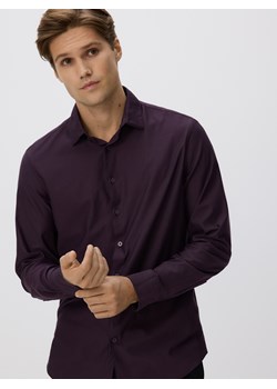 Reserved - Koszula slim fit z bawełną - fioletowy ze sklepu Reserved w kategorii Koszule męskie - zdjęcie 189276896