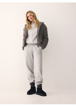 Reserved - Spodnie dresowe ze ściągaczami - jasnoszary ze sklepu Reserved w kategorii Spodnie damskie - zdjęcie 189277165
