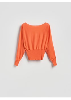 Reserved - Bluzka ze ściągaczem Nasa - pomarańczowy ze sklepu Reserved w kategorii Bluzki damskie - zdjęcie 189277305