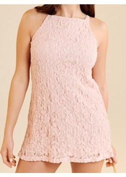 Sinsay - Koronkowa sukienka mini na ramiączkach - różowy ze sklepu Sinsay w kategorii Sukienki - zdjęcie 189277908