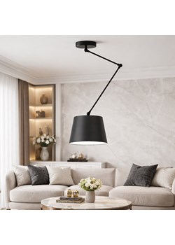 Czarna lampa sufitowa JUMA z regulowanymi ramionami ze sklepu Lysne w kategorii Lampy wiszące - zdjęcie 189278006