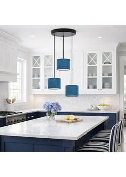 Potrójna lampa wisząca do kuchni PUEBLO w stylu hampton z morskimi abażurami ze sklepu Lysne w kategorii Lampy wiszące - zdjęcie 189278025