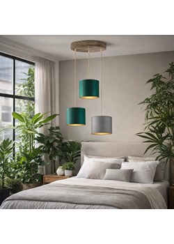 Trójpłomienny żyrandol na złotym stelażu PUEBLO GOLD mix kolorów ze sklepu Lysne w kategorii Lampy wiszące - zdjęcie 189278075