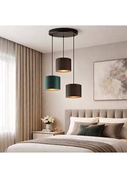 Nowoczesna lampa wisząca do sypialni 3 punktowa PUEBLO GOLD z regulacją ze sklepu Lysne w kategorii Lampy wiszące - zdjęcie 189278078